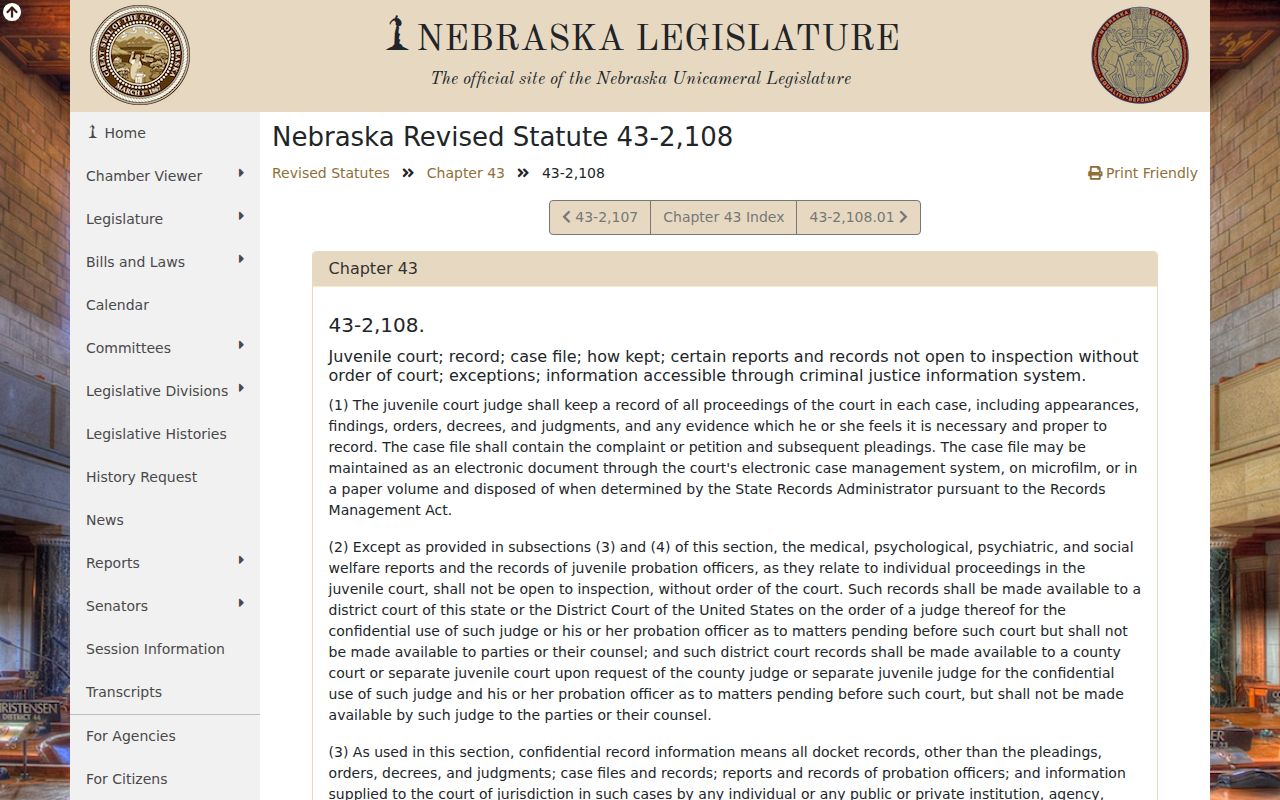 Adams court docket juvenile record statute